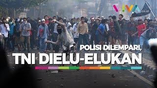 Polisi Dilempari, TNI Disambut dan Dielu-elukan Massa