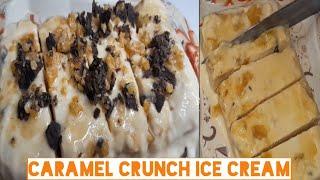 Butterscotch ice cream recipe|Homemade crunch Ice cream recipe|Crunch chocolate Ice cream