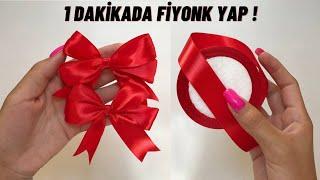 1 Dakikada Kurdeleden Fiyonk Yapımı | What to make from Ribbon in 1 minute ?