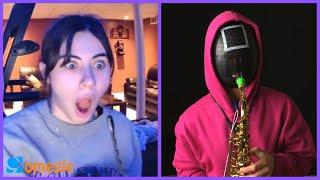 Squid Game guard SHREDS sax on OMEGLE