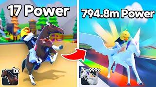 I Upgraded MAX SPEED HORSE and Became PRO in Horse Race Clicker!