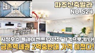 [파주신축빌라] 금촌역세권 지정세대 특가 2억중반대 가격 미쳤다~ 이정도면 살만한데~ 최저입주금 가능한 금촌동신축빌라