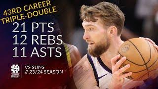 Domantas Sabonis 21 pts 12 rebs 11 asts vs Suns 23/24 season