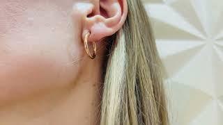 Pendientes Aro Criolla Oro Rosa BASIC GOLD 35310012220 Joyería Nicols Madrid