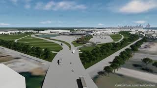 Animation of the US Port of Entry (POE) and I-75 interchange