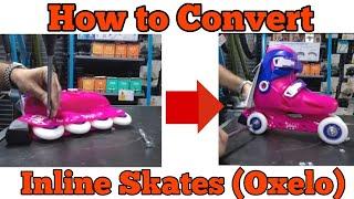 How to convert Quards to Inline Skates - Oxelo ROLLER PLAY 3 Decathlon #skating  #oxelo #decathlon