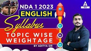 Topic Wise Weightage OF English In NDA 1 2023 EXAM