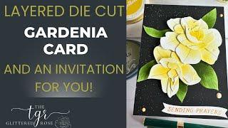 A Simple Handmade Card Featuring Layered Gardenia Die Set From Altenew & An Invitation For YOU!