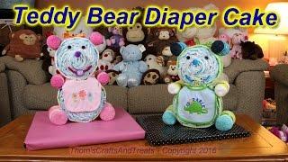 Teddy Bear Diaper Cake