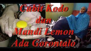 Proses Pembeatan Adat Gorontalo (Cubit kodo dan mandi lemon, makan telur mentah serta injang piring)