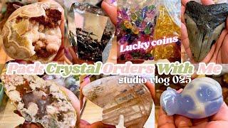 Pack Crystal Orders with Me | Crystal Studio Vlog 025 #coldbrewcrystals