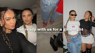 GIRLS NIGHT GET READY WITH US | Hair, makeup, outfit, perfume, & jewelry - Makenzie and Malia