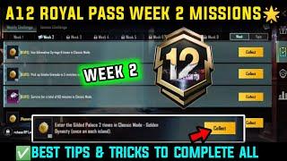 A12 WEEK 2 MISSION  PUBG WEEK 2 MISSION EXPLAINED A12 ROYAL PASS WEEK 2 MISSION C8S23 RP MISSIONS