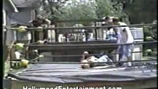 WWE's Josh Mathews in a Backyard Wrestling Match - The Ring Breaks! - Classic Footage!