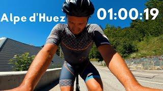 Alpe d'Huez - 1 hour 19 seconds - Full Climb - Cycling Motivation