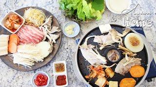 Samgyeopsal Dinner Table at Home