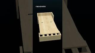This Genius Japanese Folding furniture design #DIY #shorts #spacesaving