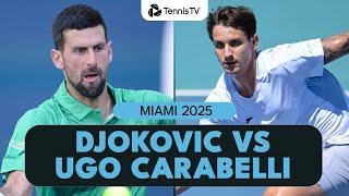 Novak Djokovic Takes On Camilo Ugo Carabelii  | Miami 2025 Highlights