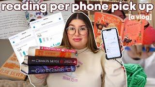 reading a page for EVERY TIME i picked up my phone ️ a spoiler free reading vlog!