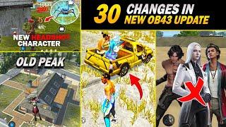 OB43 Top 30 Game Changer " SECRET UPDATES " FF Advance Server - GARENA Free Fire