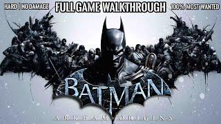 BATMAN ARKHAM ORIGINS | Full Game Walkthrough | Hard | No Damage | 100% (All Most Wanted) | 4K 60FPS