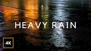 HEAVY RAIN at Night 10 Hours for Sleeping, Relax, Study, insomnia, Reduce Stress. Heavy Rain Sounds