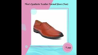 Men's Synthetic Leather Formal Shoes (Tan)