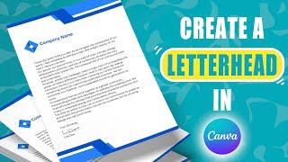 Create a letterhead in Canva from scratch - FREE