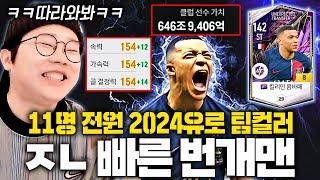 E누르고 뛰면 못잡네ㅋㅋㅋ 최고시속 음바페! 2024유로 프랑스 스쿼드