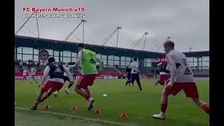 FC Bayern Munich u19: pre-match warm up | agility