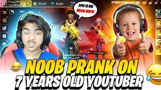 Trolling Random 7yrs Old Streamer Gone Wrong on live he cryed - Garena free fire