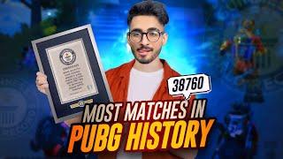 Most Matches Player in Pubg History | World Record | Challenge to All Content Creators