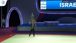 Meron WEISSMAN & Daria GUROVYCH (ISR) - 2019 junior Acro Europeans, dynamic final