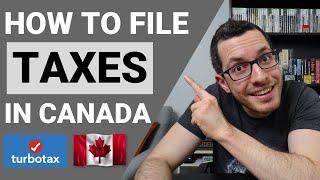 How to FILE TAXES in CANADA | TURBOTAX Tutorial | Online Tax Return Walkthrough | Canadian Tax Guide