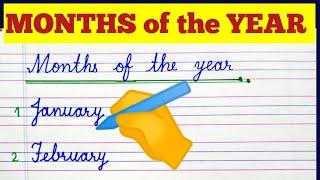 Learn the Months of the Year|January February|month of the year|cursive writing#monthoftheyear#month