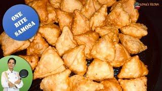 One Bite Samosa recipe by Rachna's Kitchen | Dry Samosa |Diwali Special One Bite Samosa |Mini Samosa