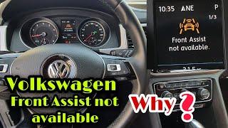 volkswagen Front assist not available solution.