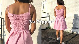 How to do Faux Shirring - A dress WITHOUT zippers | Dream Frock Hack