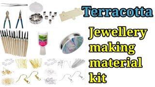 Terracotta jewelry making Material kit | Terrocotta jewelry making Material kit unboxing | Flipkart