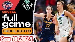 Indiana Fever VS New York Liberty FULL GAME HIGHLIGHTS | September 16, 2024 Women’s Basketball