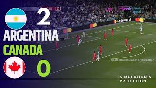  Argentina 2-0 Canada COPA AMERICA 2024 | Highlights | Simulación y recreación de videojuego