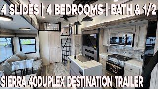 4 bedroom RV! 2024 Sierra 40DUPLEX Destination Trailer by Forestriver at Couchs RV Nation - RV Tour