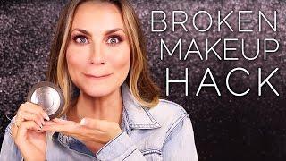 How To Fix Broken Makeup Beauty/Pinterest Hack | Angela Lanter