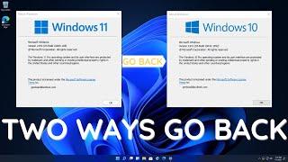 Two Way To Go Back To Windows 10 From Windows 11 - Gecko Admin