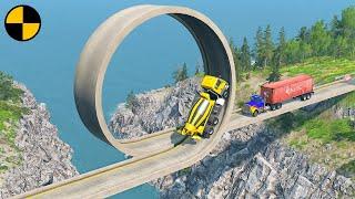 Cars vs Loop Bridge  BeamNG.Drive