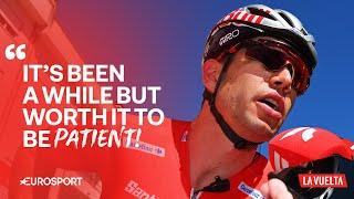 Wout van Aert reacts after THRILLING La Vuelta a España Stage 3 finish 