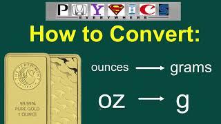 [EASY] How to Convert OUNCES to GRAMS. Ounce to Gram Conversion (oz-g)