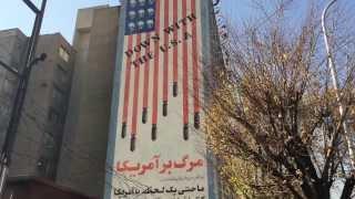 ► DOWN WITH USA - Anti america propaganda in Teheran Iran