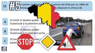 examen théorique permis de conduire Belgique 2023  50 Questions  examen code de la route test BE 5