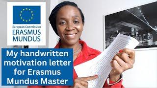 The handwritten motivation letter and SOP that got me admission into the Erasmus Mundus MSc. program